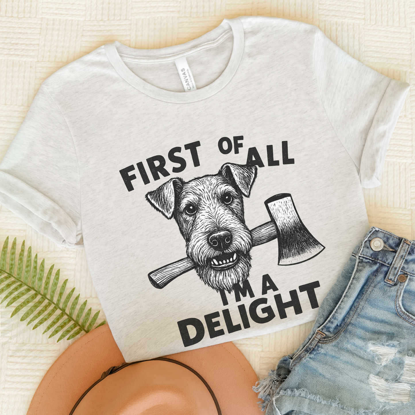 Airedale Terrier Delight TShirt Ash