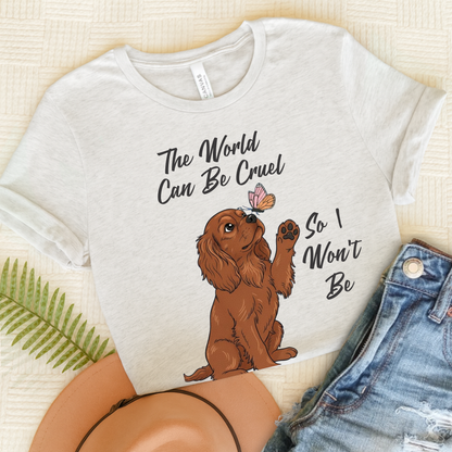 Cruel World Ruby Cavalier Tshirt Ash