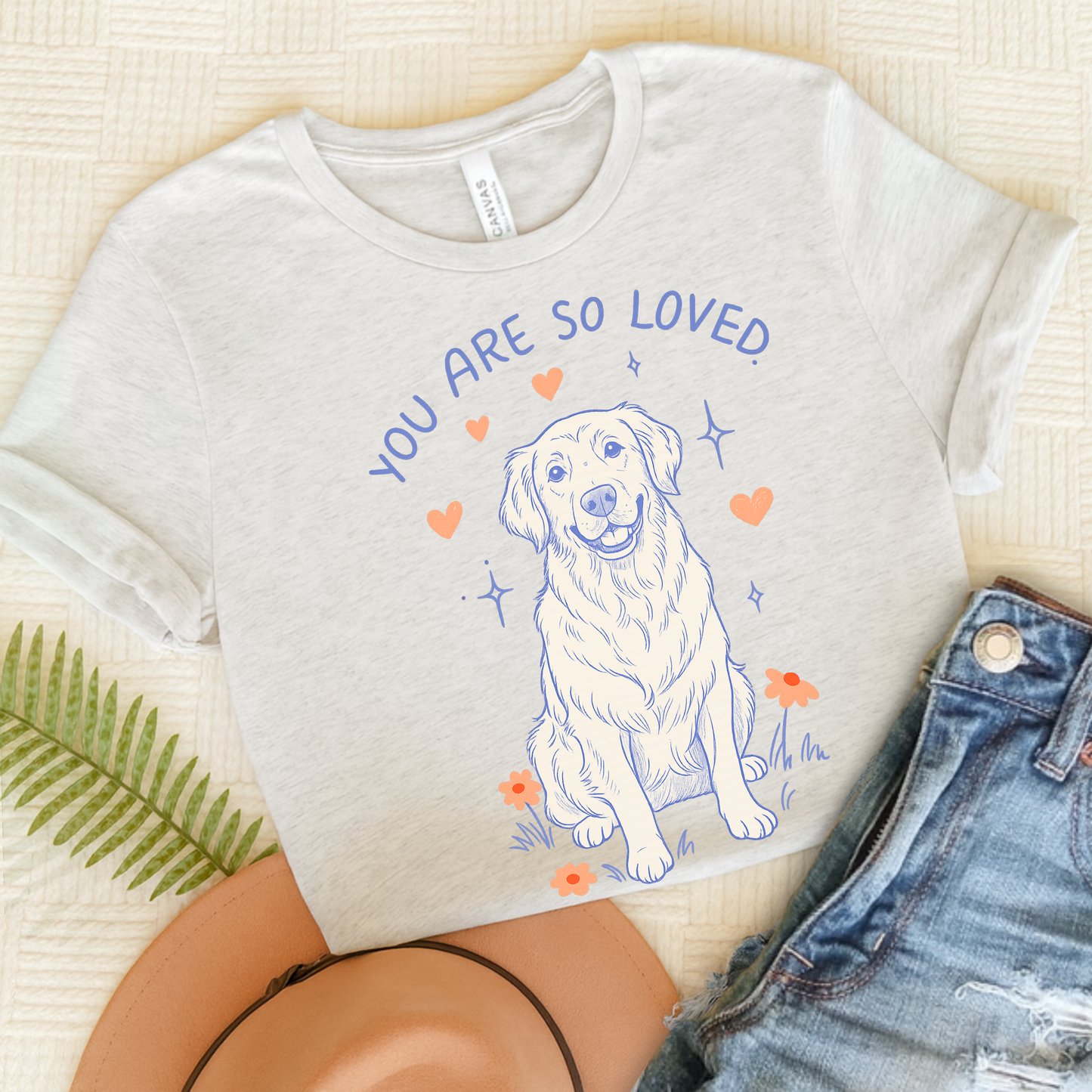 Golden Retriever Always Loved Tshirt Ash