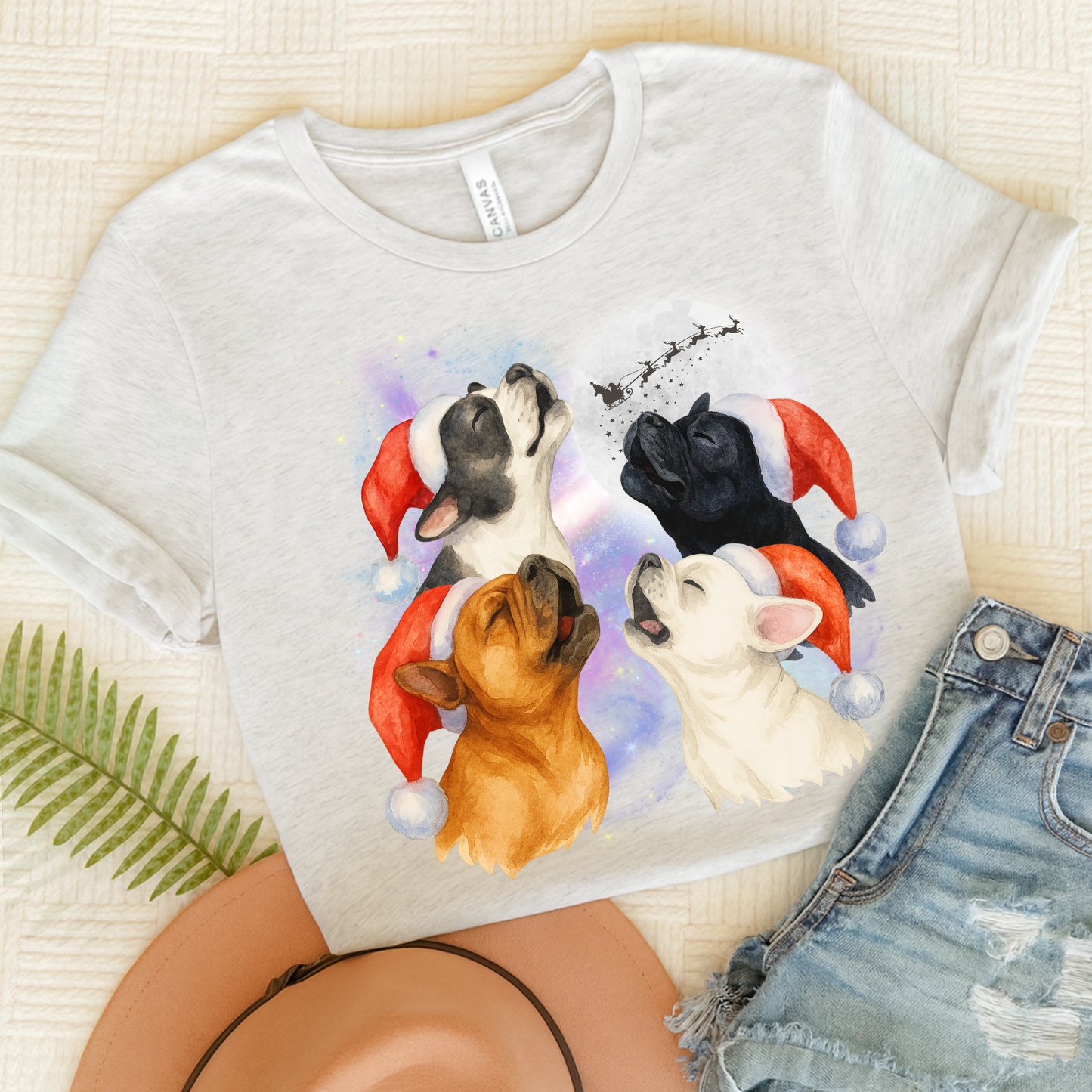 French Bulldog Christmas Howliday TShirt