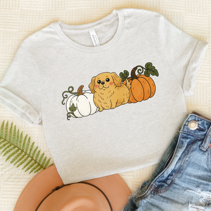Golden Retriever Pupkin Unisex Tshirt Ash