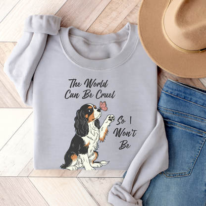 Cruel World Tricolor Cavalier Sweatshirt Ash