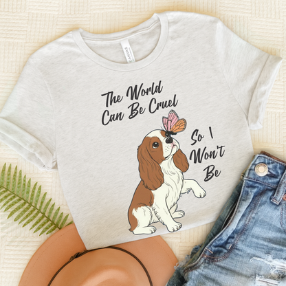 Cruel World Blenheim Cavalier Tshirt Ash