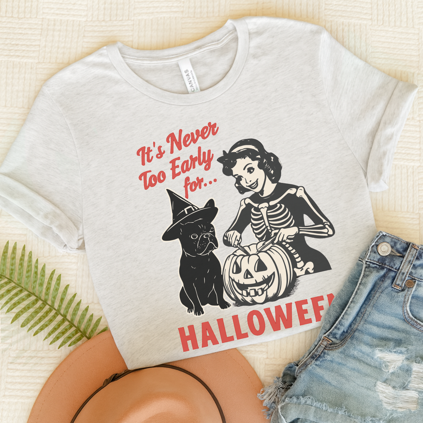 Black French Bulldog Early Halloween TShirt