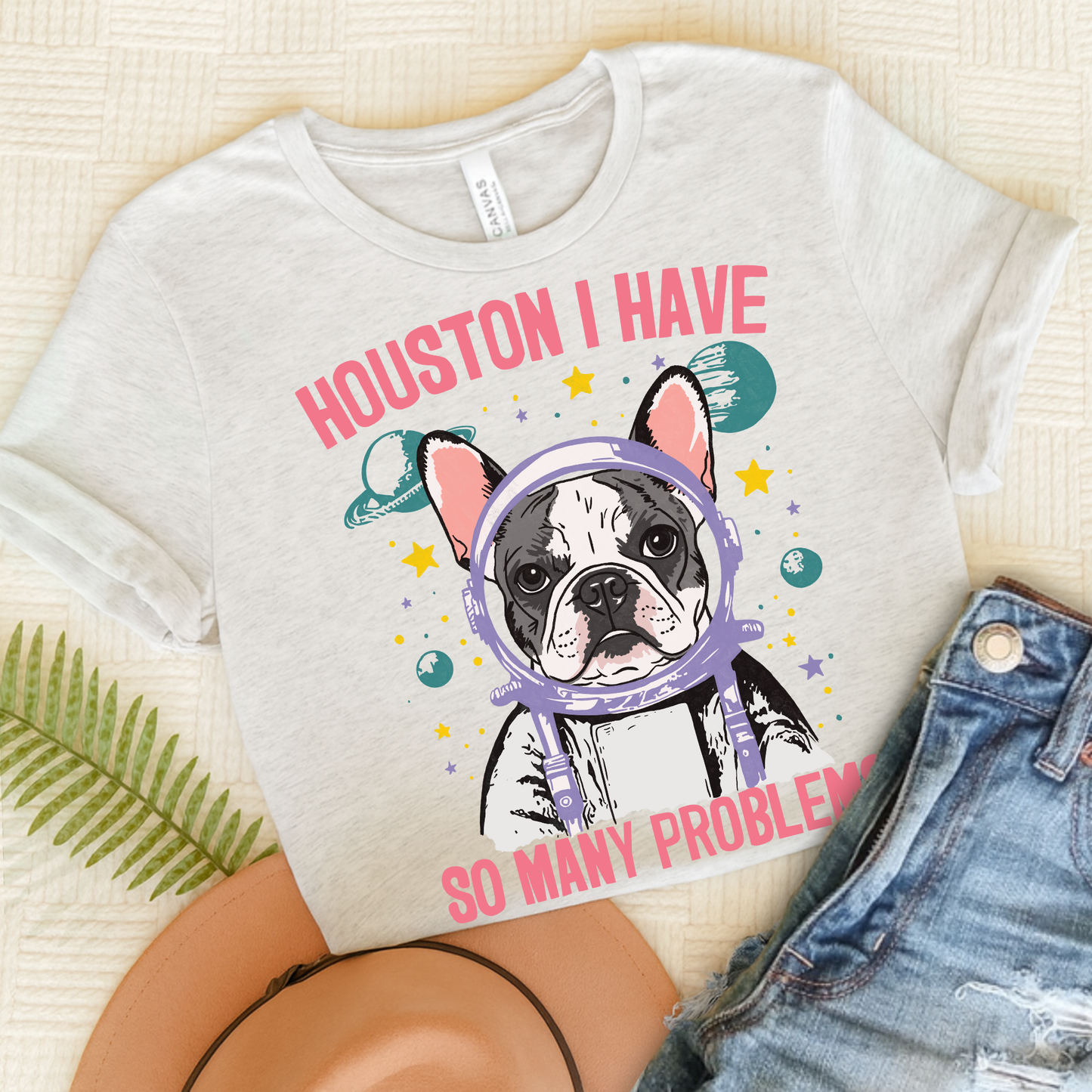 Piebald Houston Space TShirt Ash