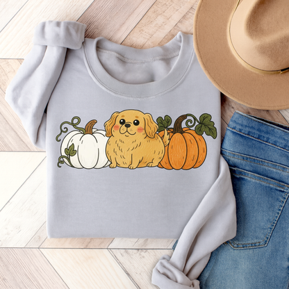 Golden Retriever Pupkin Unisex Sweatshirt Ash
