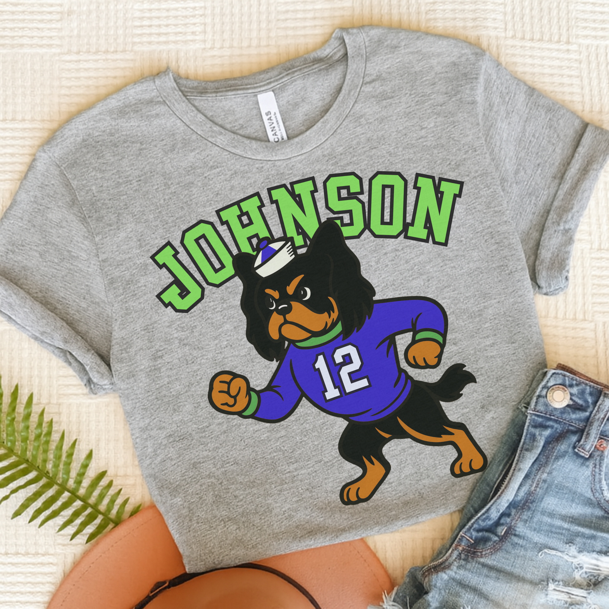 Black Tan Cavalier College Mascot TShirt Athletic Heather