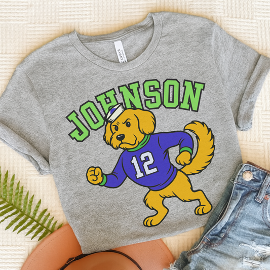 Golden Retriever College Mascot TShirt Athletic Heather