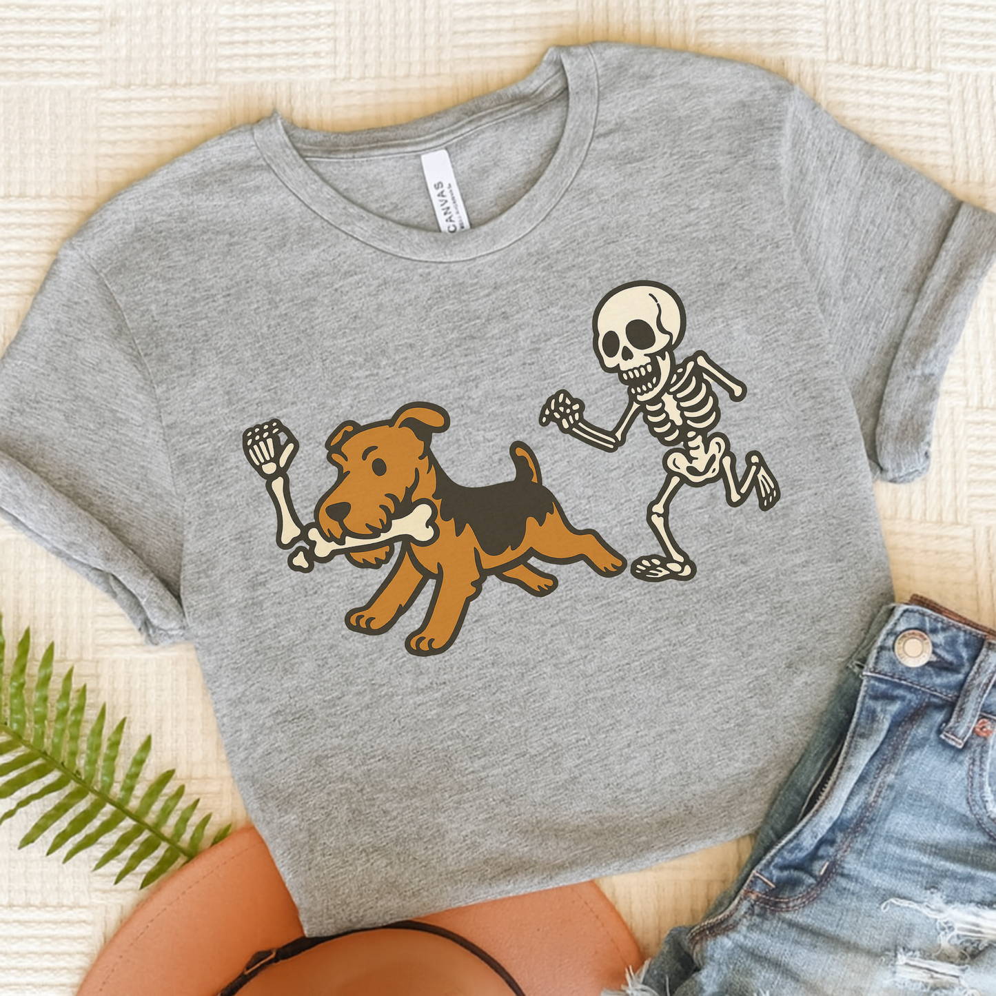 Airedale Terrier Grave Robber TShirt Athletic Heather