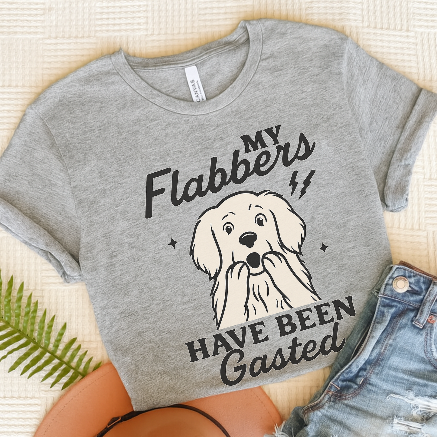 Golden Retriever Flabbergasted Tshirt Athletic Heather