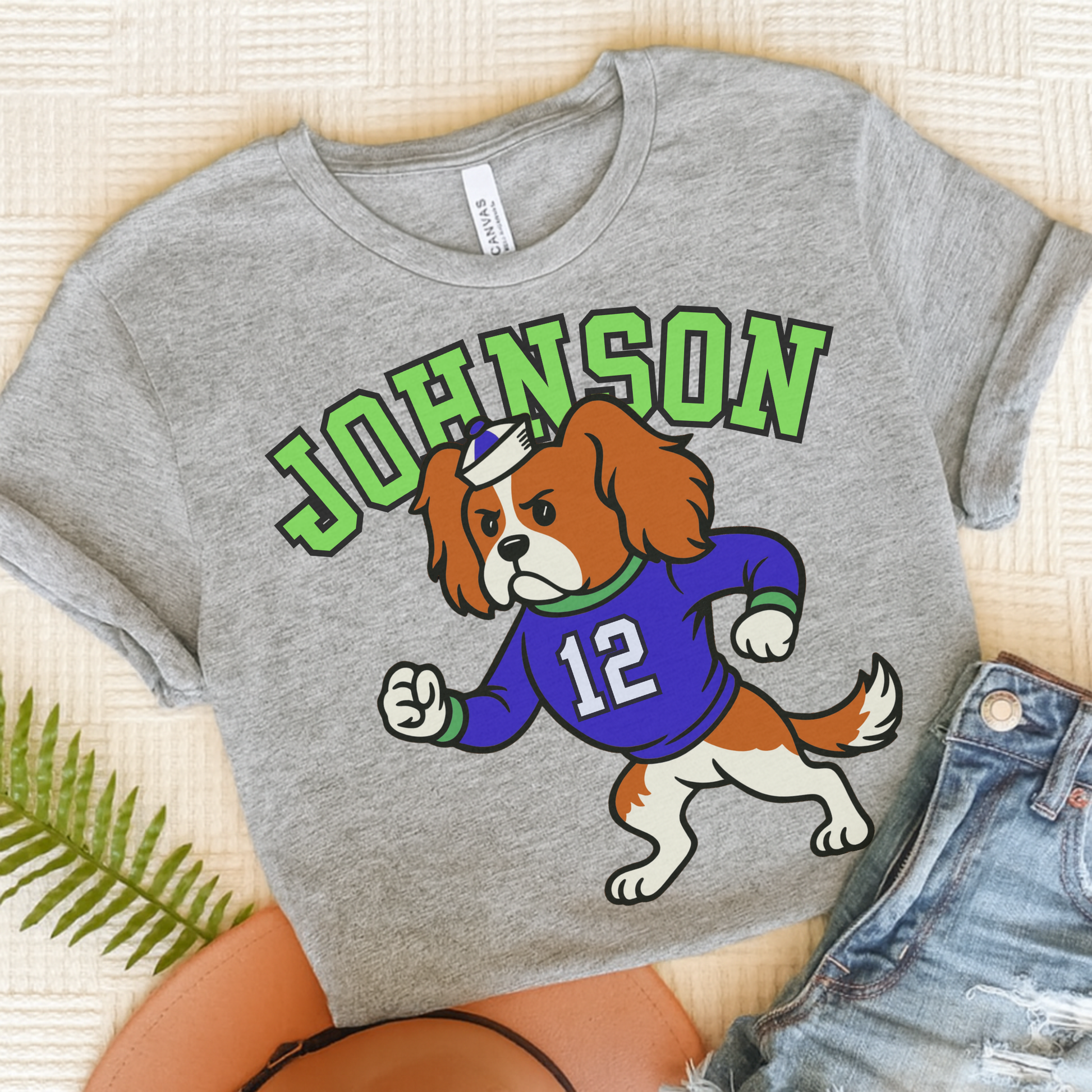 Blenheim Cavalier College Mascot TShirt Athletic Heather