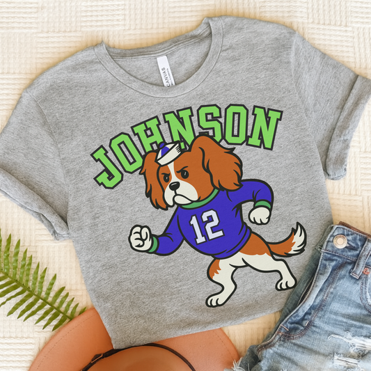 Blenheim Cavalier College Mascot TShirt Athletic Heather