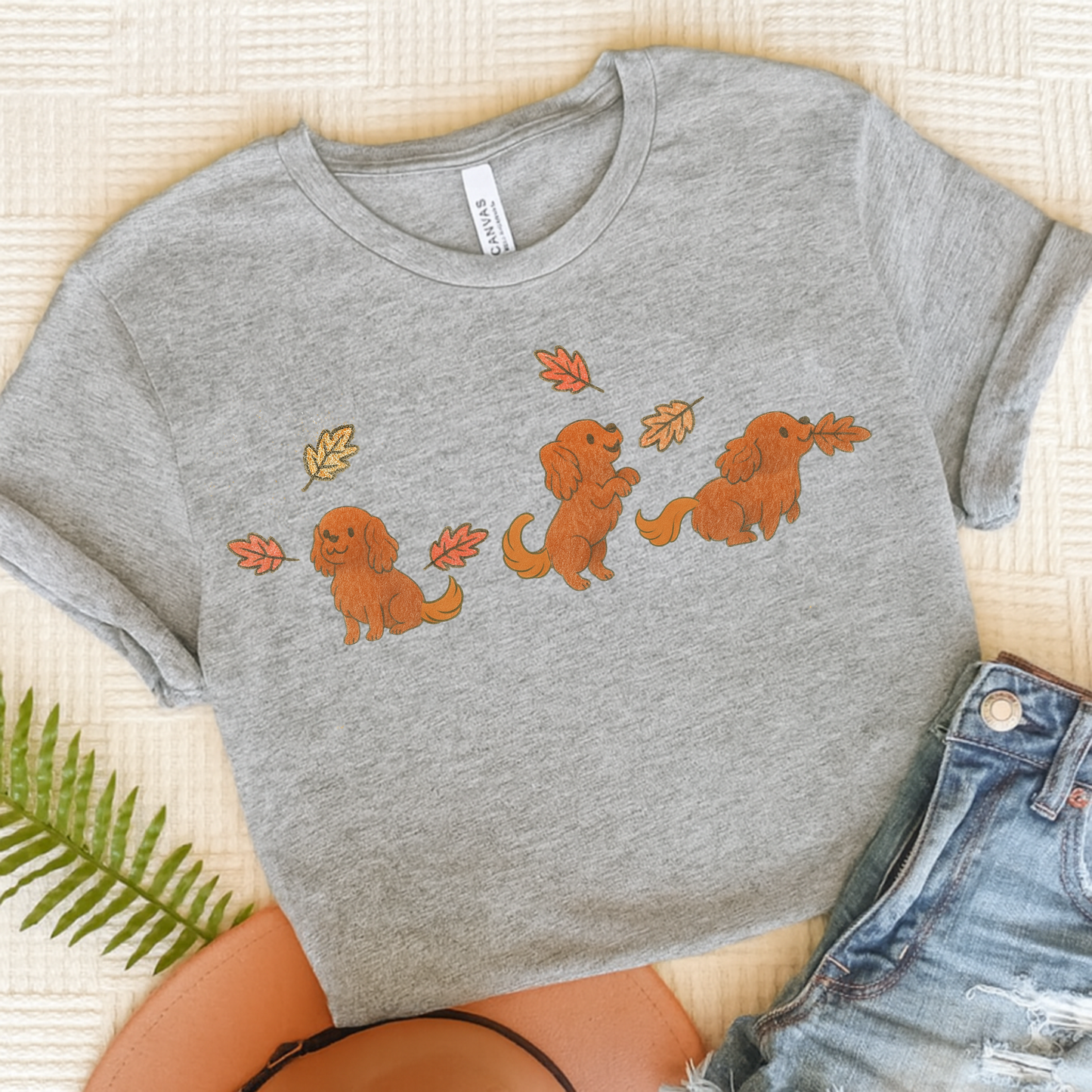 Ruby Cavalier Chasing Leaves TShirt Athletic Heather