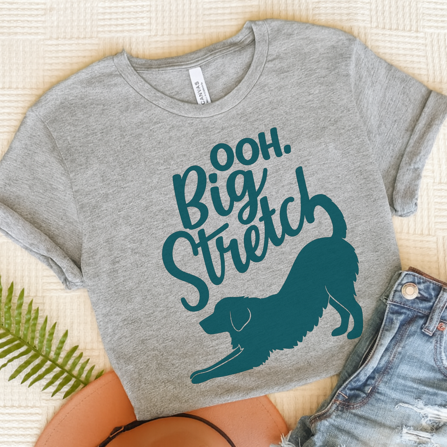 Golden Retriever Big Stretch TShirt Athletic Heather