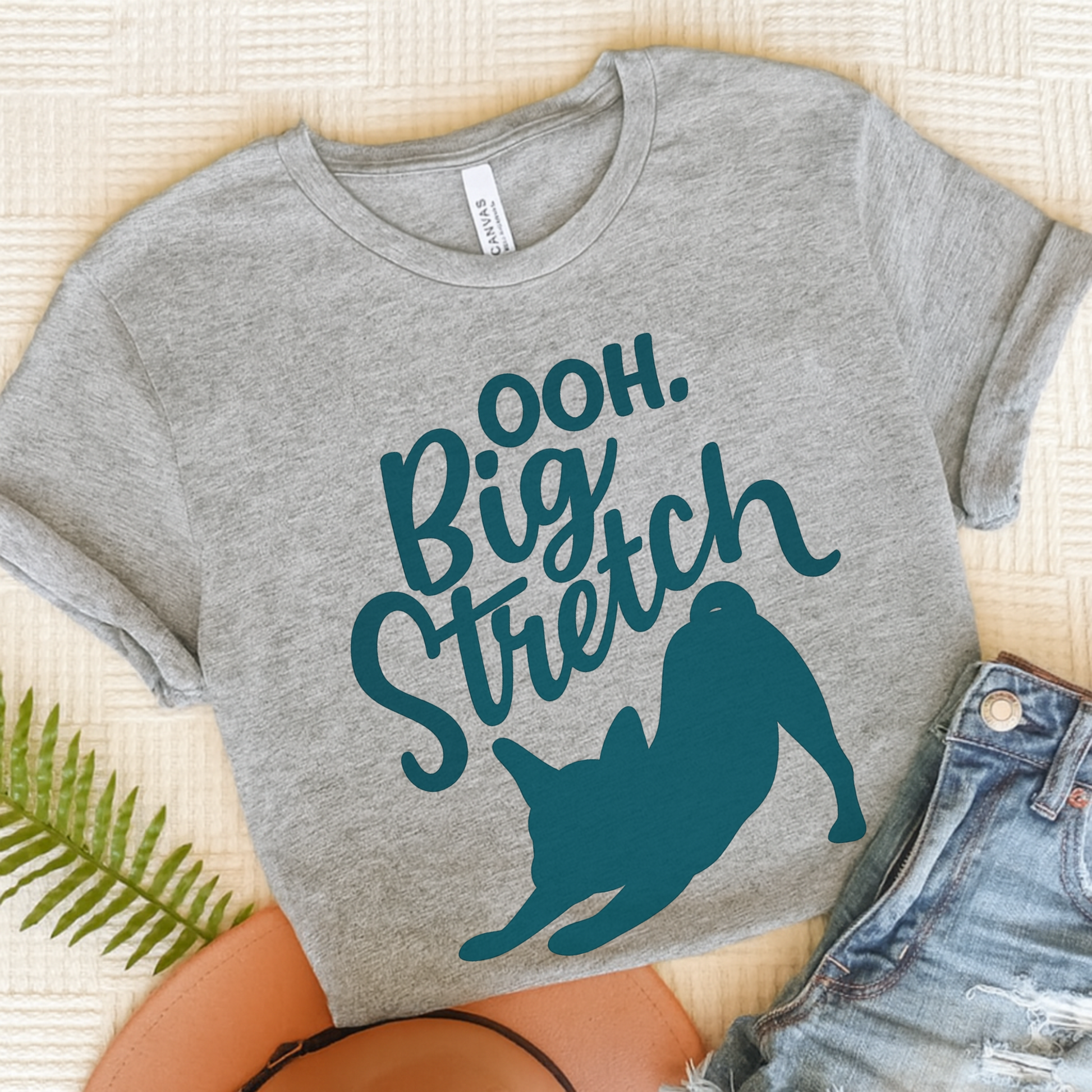 French Bulldog Big Stretch TShirt Athletic Heather