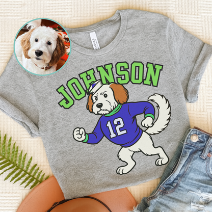 Custom College Mascot Mutt TShirt Athletic Heather