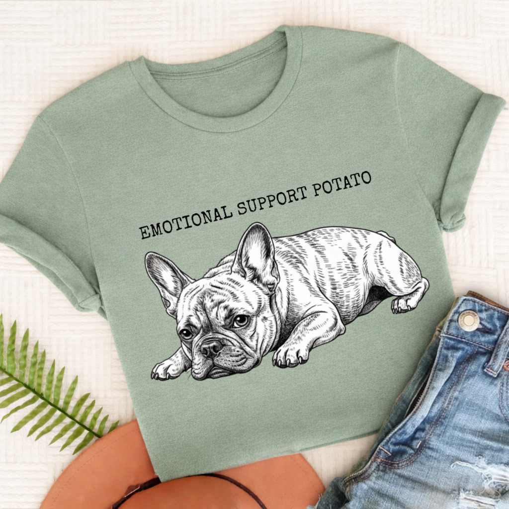Custom Frenchie Potato Unisex TShirt Bay