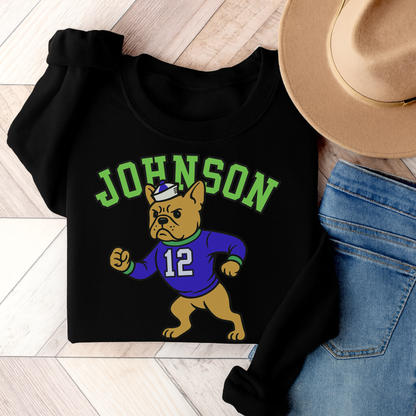 Fawn Frenchie College Mascot Sweatshirt Black