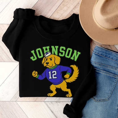 Golden Retriever College Mascot Sweatshirt Black