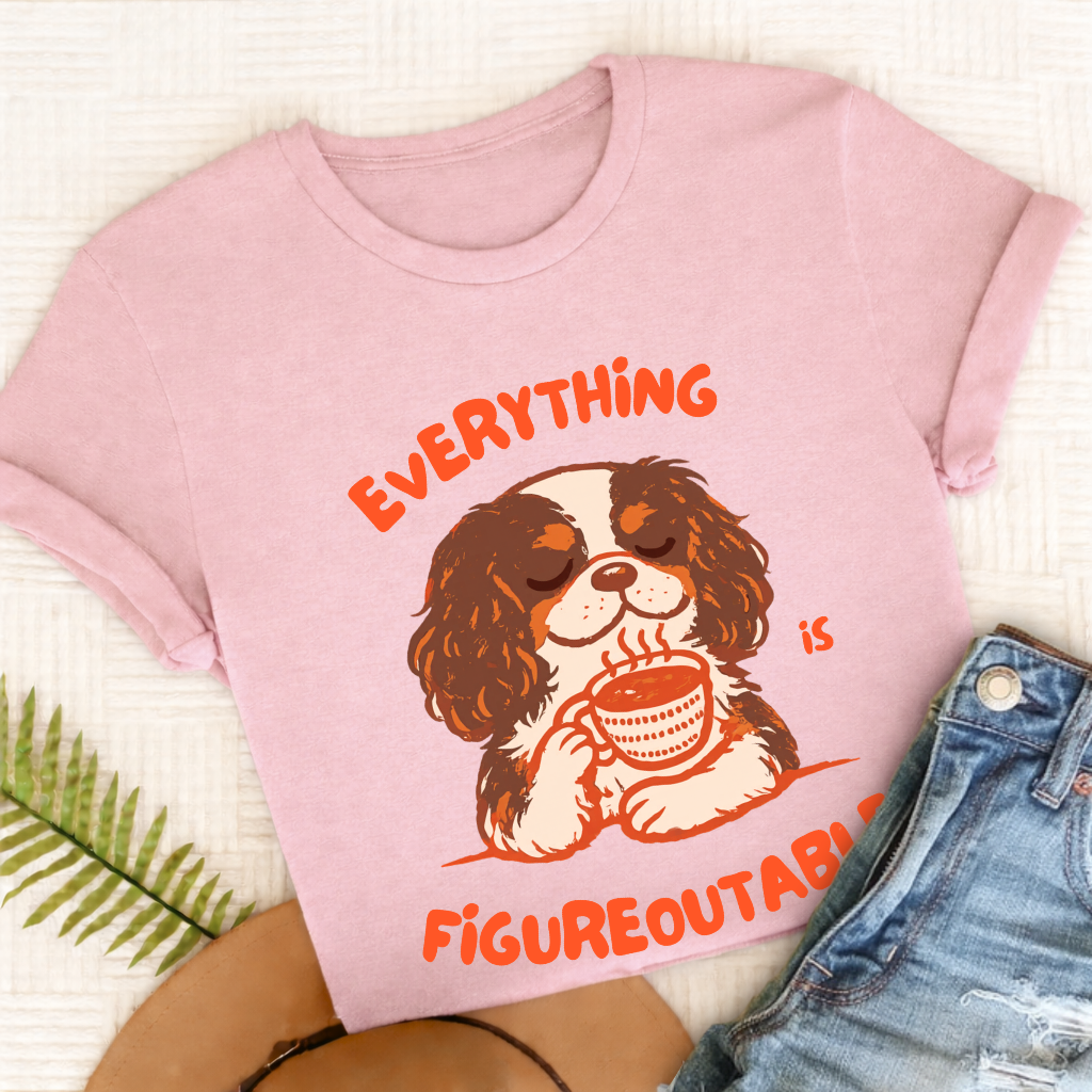 Custom Cavalier Optimistic Problems Unisex TShirt Blossom