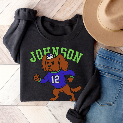 Ruby Cavalier College Mascot Sweatshirt Dark Heather