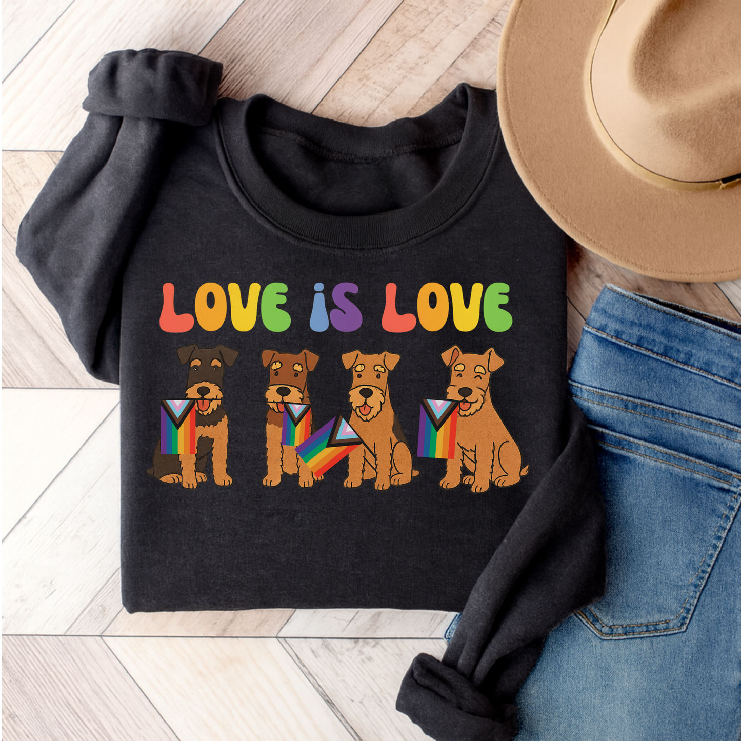 Airedale Terrier Pride Sweatshirt Dark Heather