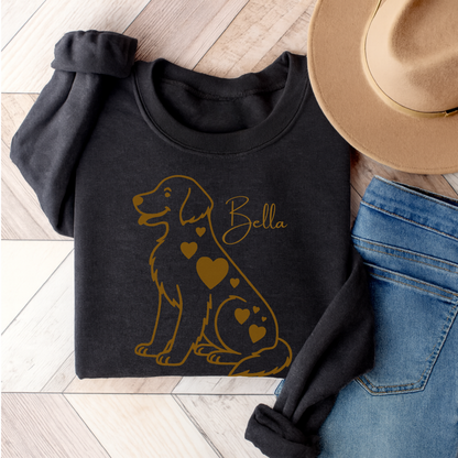 Golden Retriever Dog Sweatshirt Black
