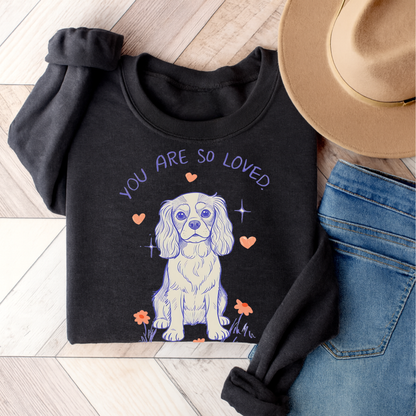 Cavalier King Charles Always Loved Sweatshirt Black