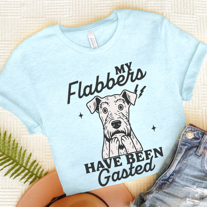 Airedale Terrier Flabbergasted Tshirt Heather Ice Blue