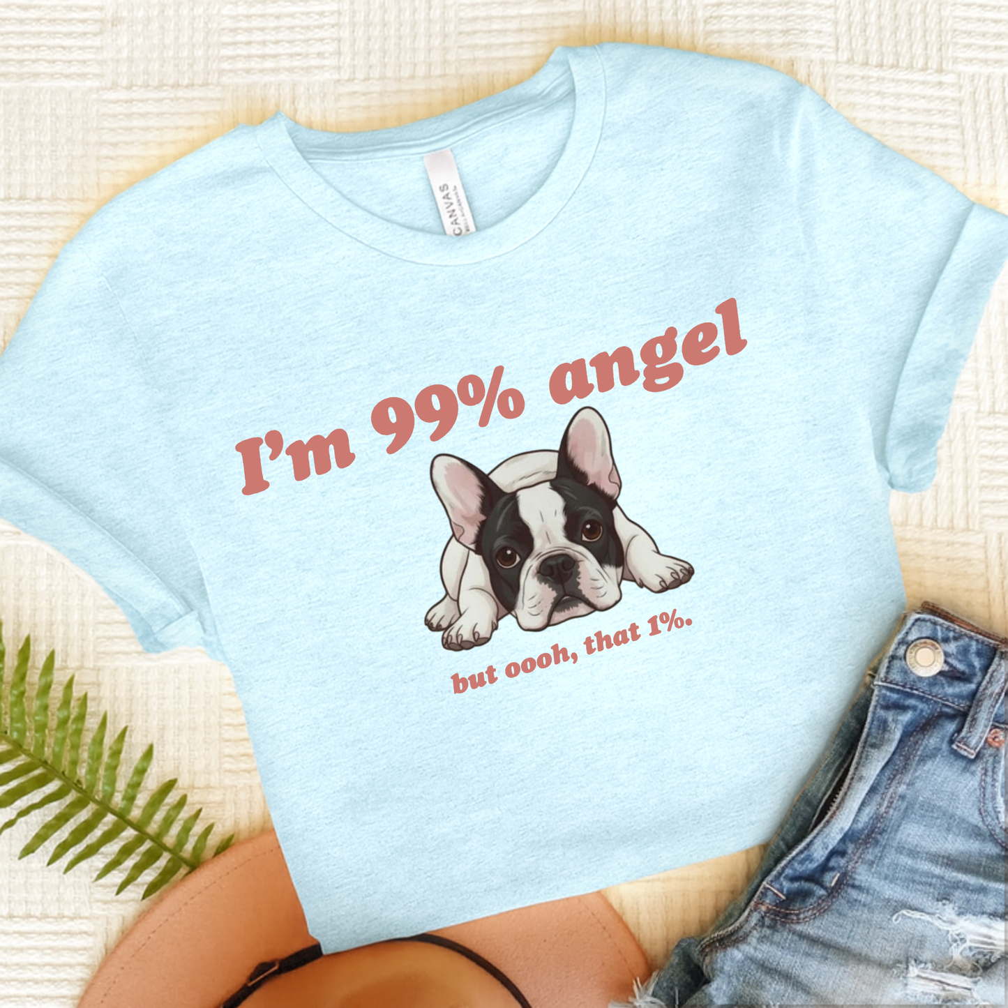 Piebald 99% Angel TShirt Heather Ice Blue