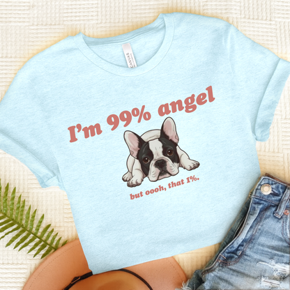 Piebald 99% Angel TShirt Heather Ice Blue