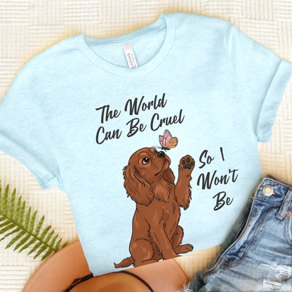 Cruel World Ruby Cavalier Tshirt Heather Ice Blue
