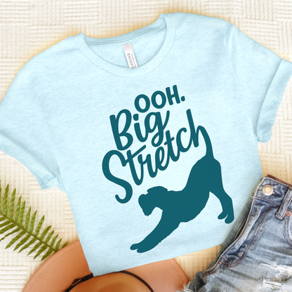 Airedale Terrier Big Stretch TShirt Heather Ice Blue