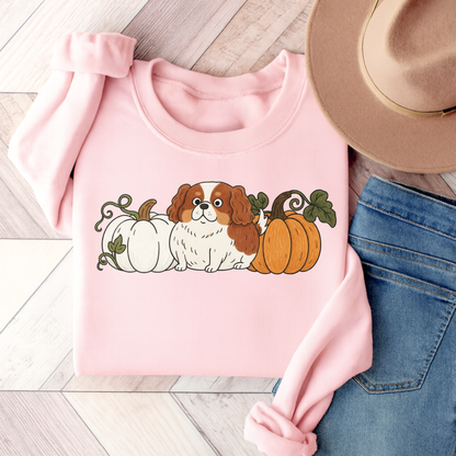 Blenheim Cavalier Pupkin Unisex Sweatshirt Light Pink