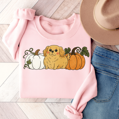 Golden Retriever Pupkin Unisex Sweatshirt Light Pink