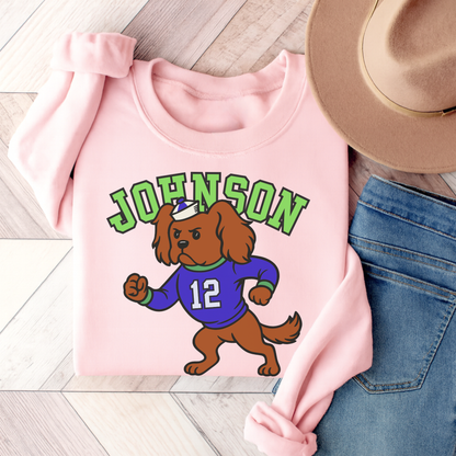 Ruby Cavalier College Mascot Sweatshirt Light Pink