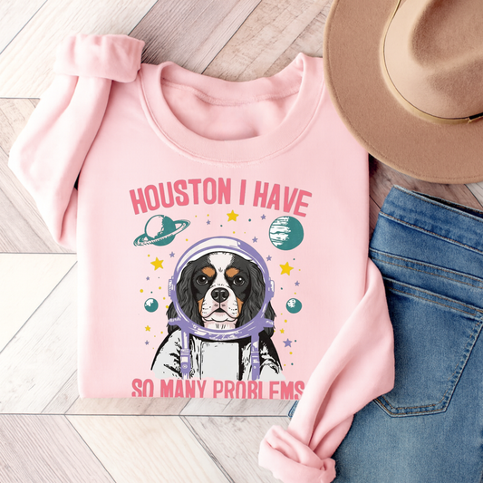 Tricolor Cavalier Houston Space Sweatshirt Light Pink