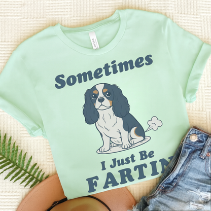 Tricolor Cavalier Fartin' TShirt Heather Mint