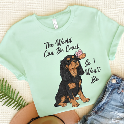 Cruel World Black Tan Cavalier Tshirt Heather Mint