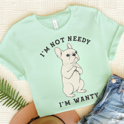 White French Bulldog Wanty TShirt