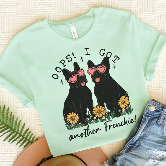 Black French Bulldog Oops TShirt