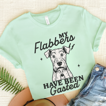 Airedale Terrier Flabbergasted Tshirt Heather Mint