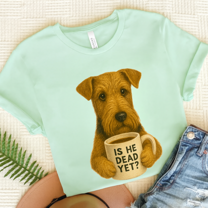 Airedale Terrier Dead Yet TShirt Heather Mint