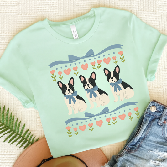 Piebald French Bulldog Grandma TShirt