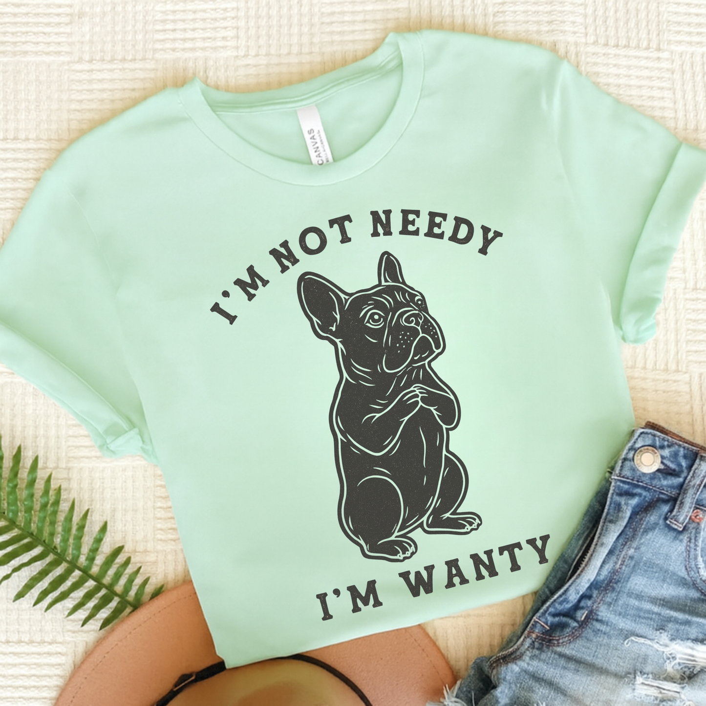 Black French Bulldog Wanty TShirt