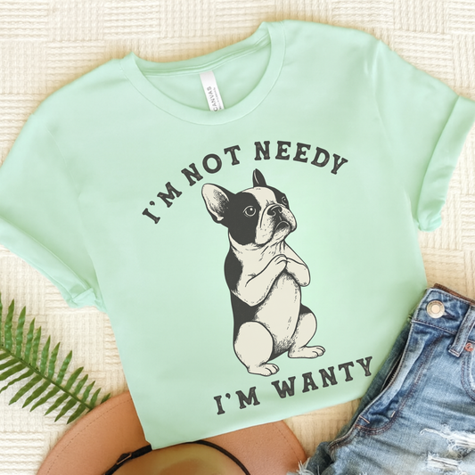 Piebald French Bulldog Wanty TShirt