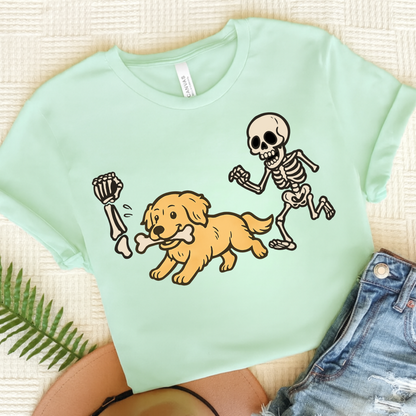 Golden Retriever Grave Robber TShirt Heather Mint