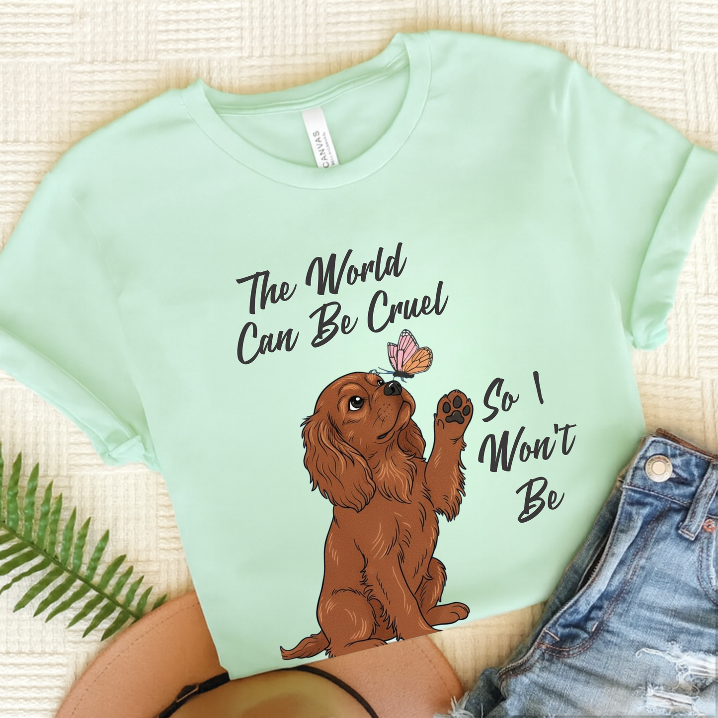 Cruel World Ruby Cavalier Tshirt Heather Mint