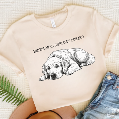 Golden Retriever Potato TShirt Natural