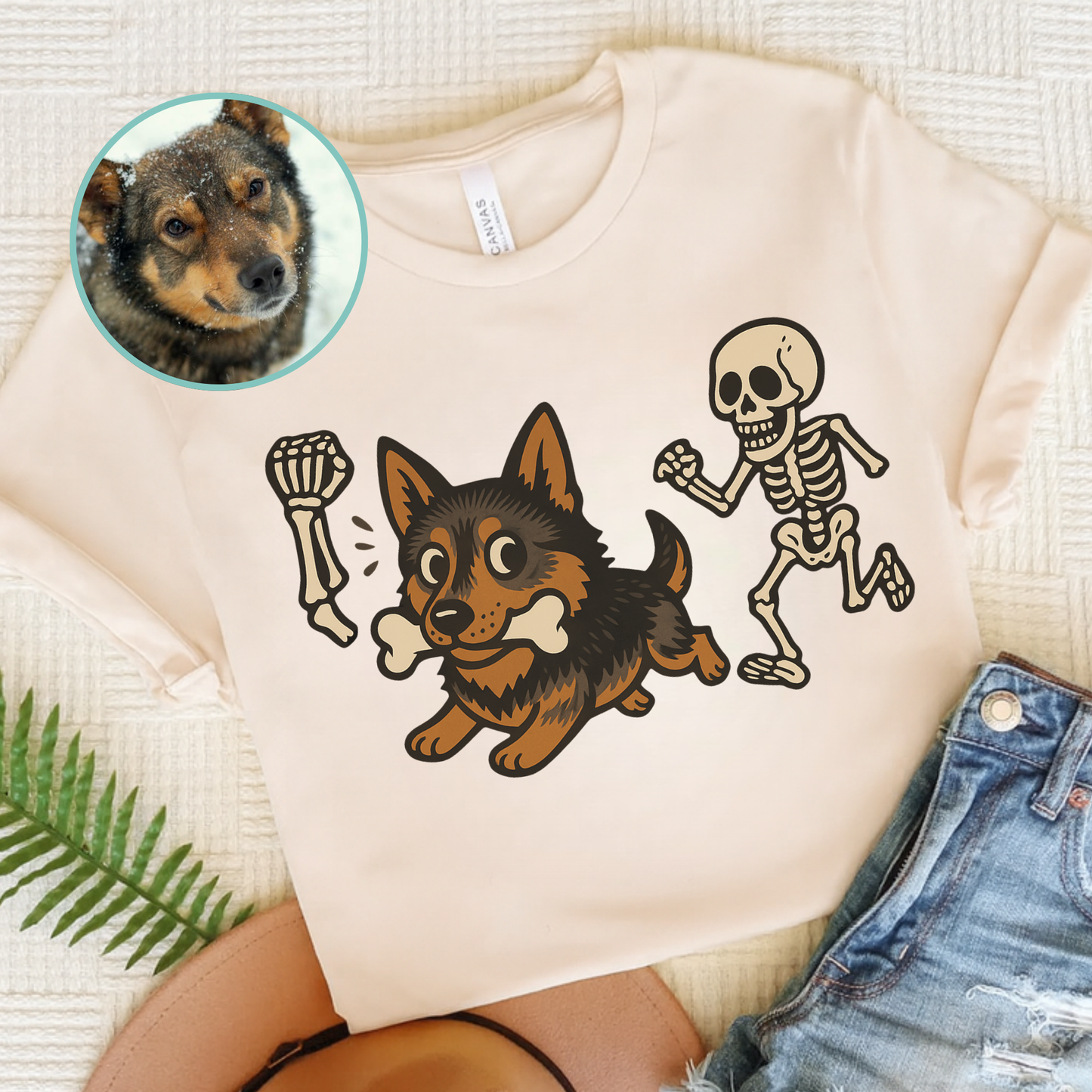 Custom Mutt Dog Grave Robber TShirt Natural